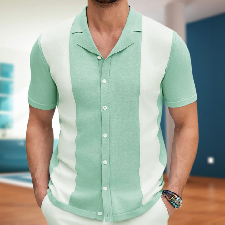 Comfortable men's casual long sleeve button-up shirt in a classic style, essential for any modern man's wardrobe.