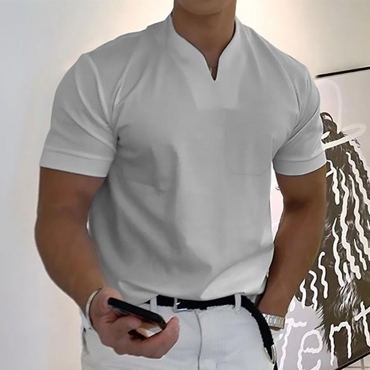 Soft men's casual polo shirt, short sleeve and collared, for versatile everyday style.