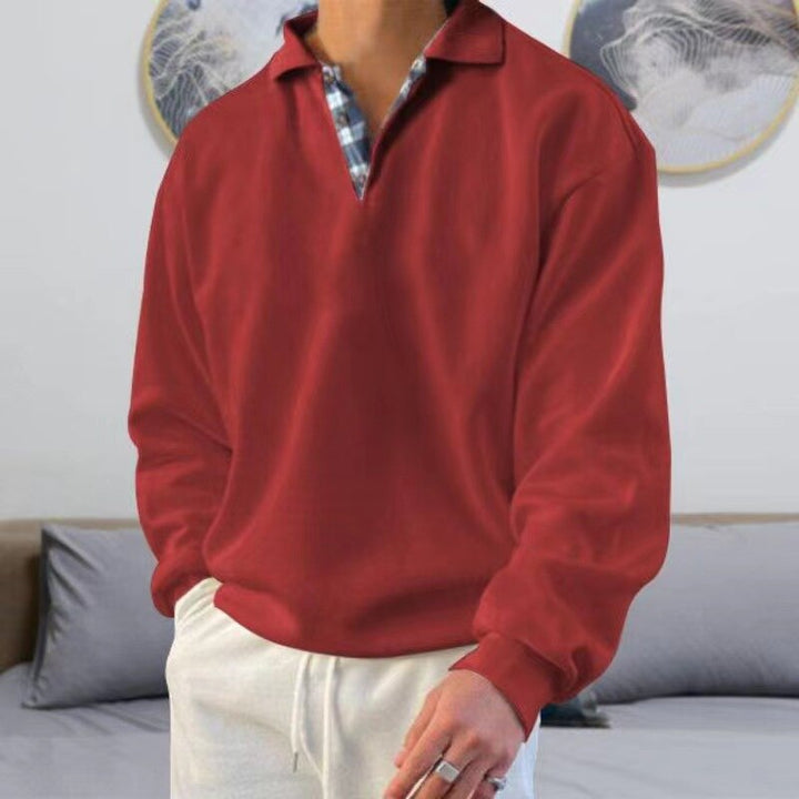 Men's Classic Comfort Sweater, versatile long sleeve pullover for everyday casual fashion.