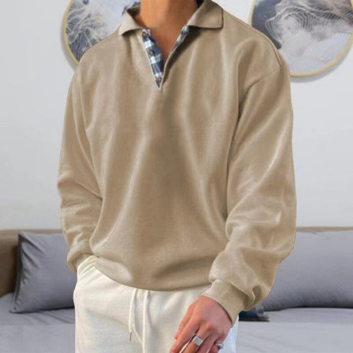 Men's classic comfort sweater. Versatile long sleeve pullover for stylish casual fashion.