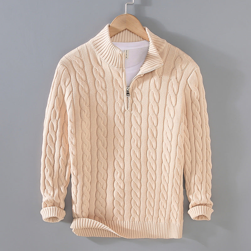 Men's classic crew neck knit jumper, comfortable and stylish for smart casual wear. Perfect for autumn fashion.