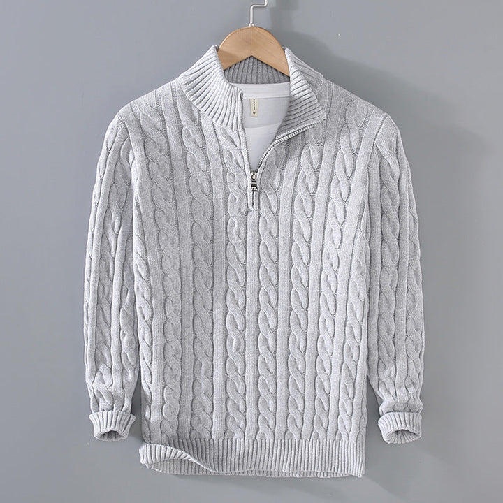 Versatile men's smart casual crew neck knit jumper, perfect for layering or standalone everyday comfort.