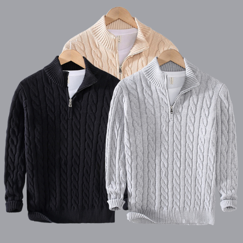 Premium men's crew neck knit jumper, soft and stylish, offering comfort for smart casual & everyday wear.
