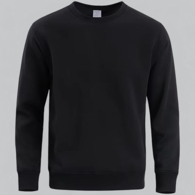 Versatile men's crew neck pullover, perfect for casual wear and layering.
