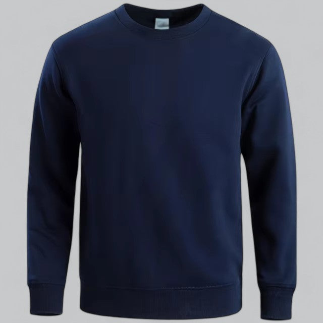 Soft basic men's crew neck sweatshirt, offering timeless style and daily comfort.