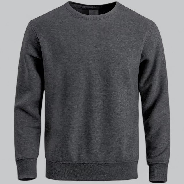 Timeless classic men's crew neck sweatshirt, a staple for any casual wardrobe.