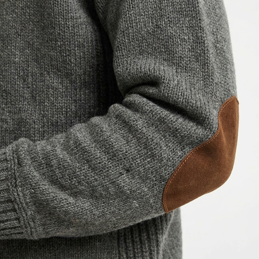 Smart casual layering piece: classic crew neck sweater for men