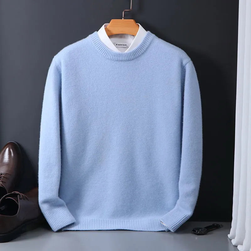 Men's classic crewneck pullover sweater. This versatile long-sleeve top is a refined wardrobe staple for everyday.