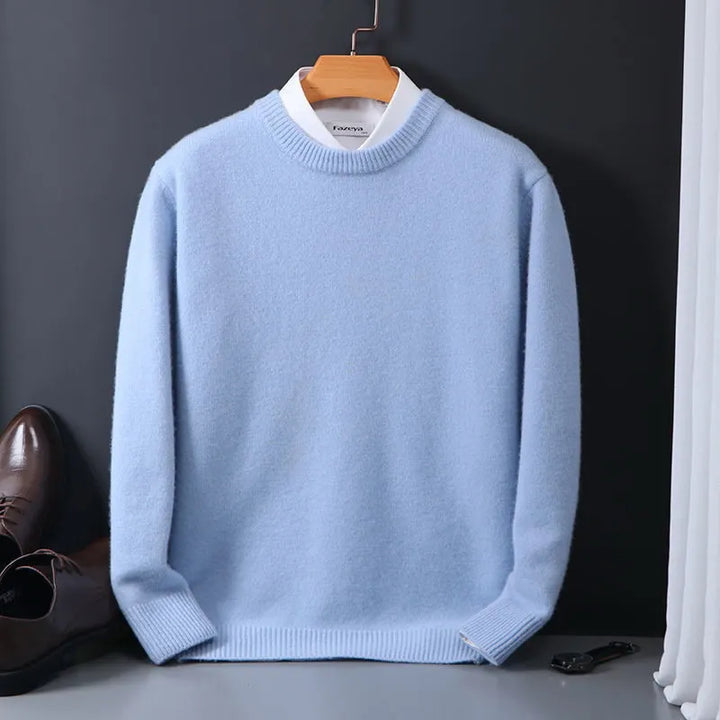 Men's classic crewneck pullover sweater. This versatile long-sleeve top is a refined wardrobe staple for everyday.