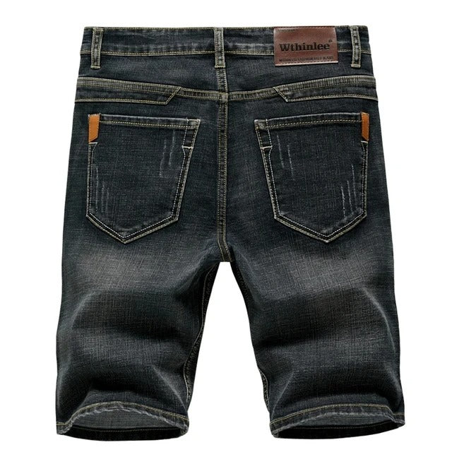 Men's relaxed fit classic denim shorts with functional pockets. Great for everyday style & summer comfort.