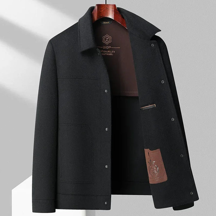 Durable men's classic jacket, ideal for layering. Stylish outerwear for everyday, smart casual fall & winter outfits.