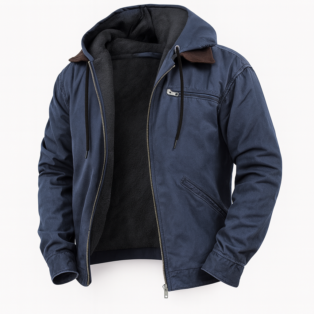 Brown men's classic everyday jacket with a timeless style, ideal for smart casual layering.