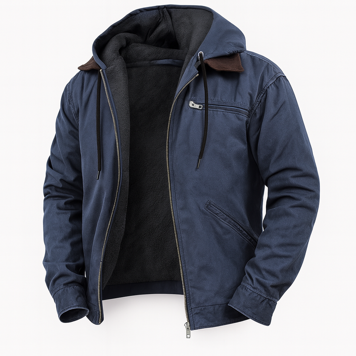 Brown men's classic everyday jacket with a timeless style, ideal for smart casual layering.