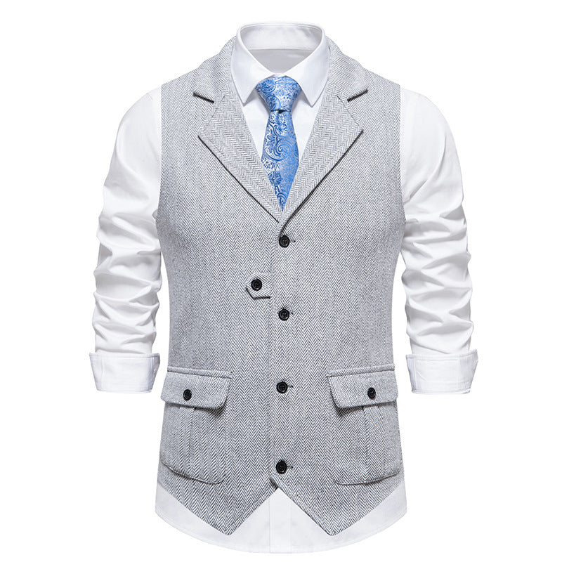 Tailored menswear dress vest, ideal for business casual and special occasions.