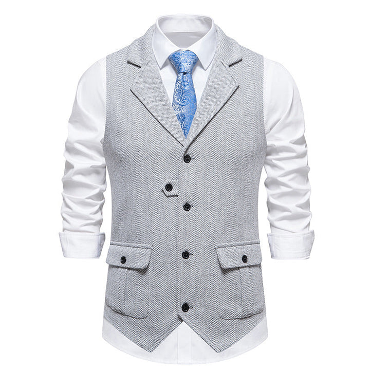 Tailored menswear dress vest, ideal for business casual and special occasions.