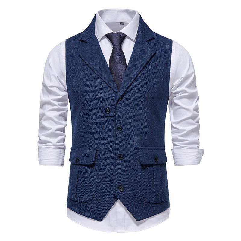 Elegant formal vest for men, designed for weddings and professional settings.