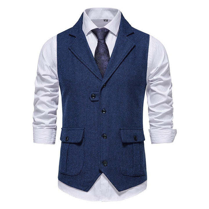 Elegant formal vest for men, designed for weddings and professional settings.