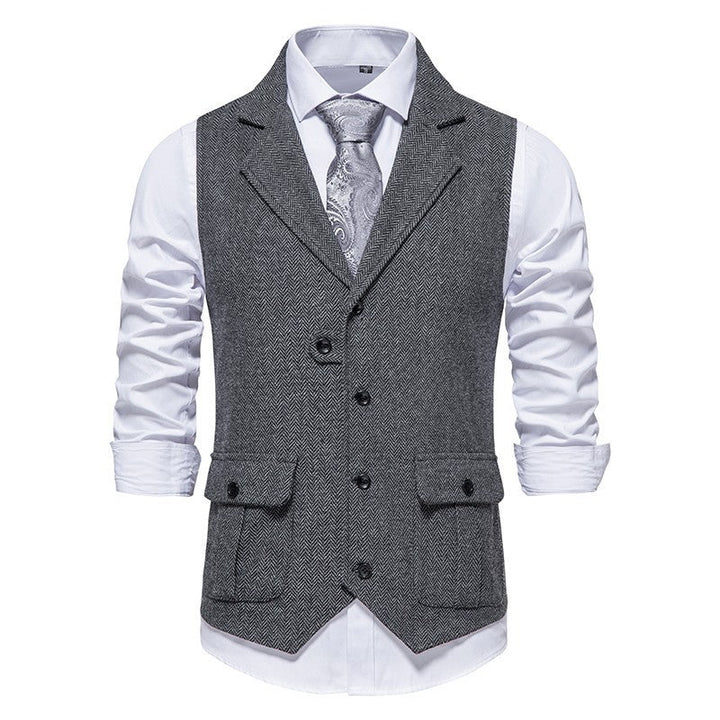 Men's classic formal vest, offering a sharp look for office wear.