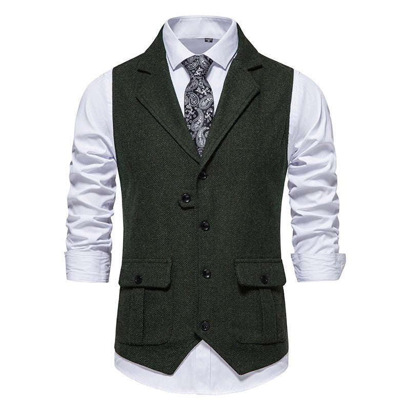 Men's tailored dress vest in a timeless design, perfect for formal events.