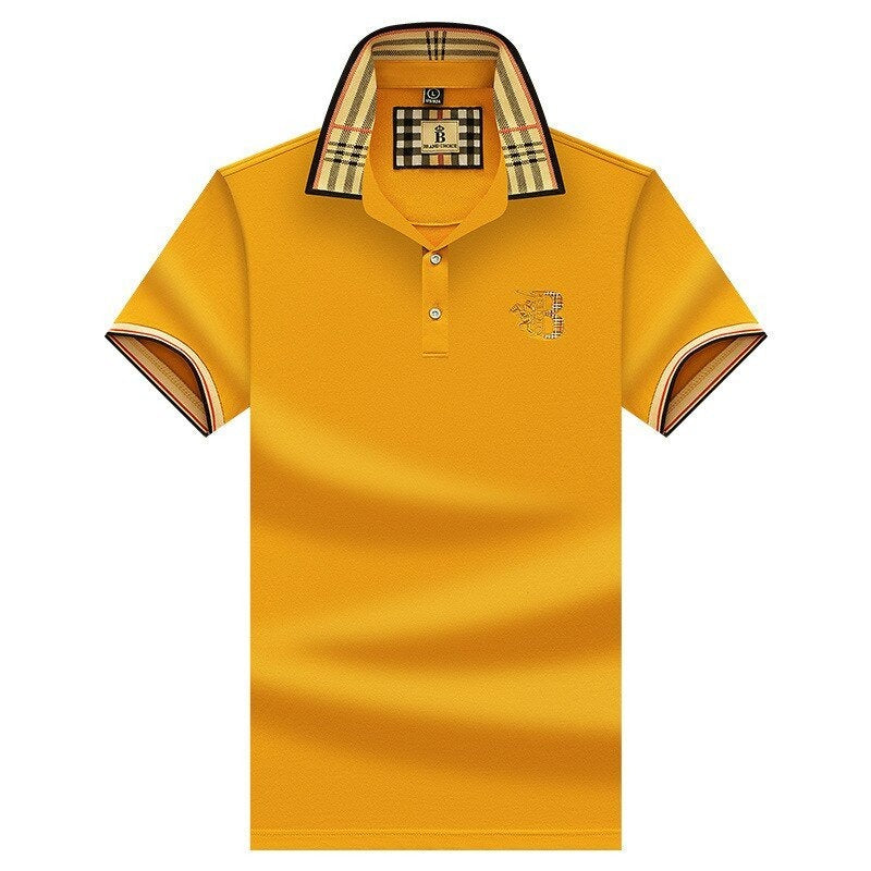 High-quality men's classic fit polo shirt, comfortable short sleeve top, everyday essential.