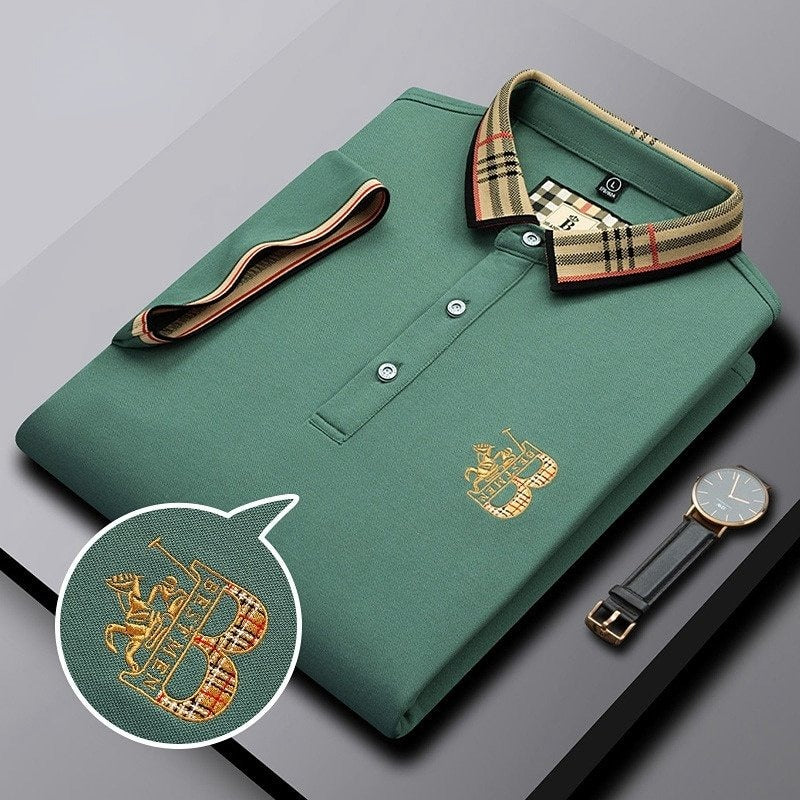 Stylish men's classic polo shirt, versatile casual wear, comfortable short sleeve apparel.