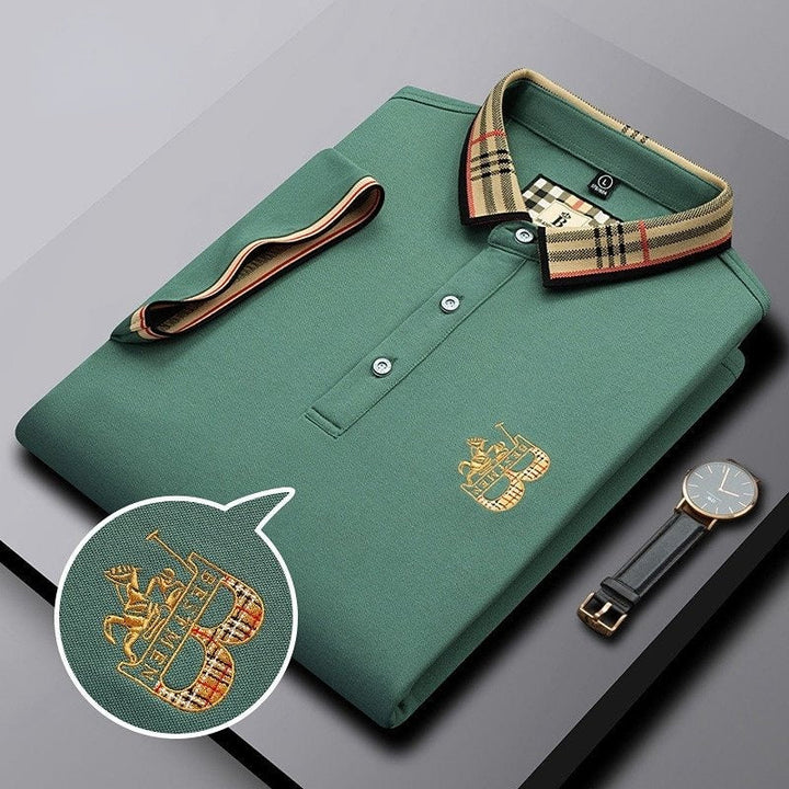 Stylish men's classic polo shirt, versatile casual wear, comfortable short sleeve apparel.
