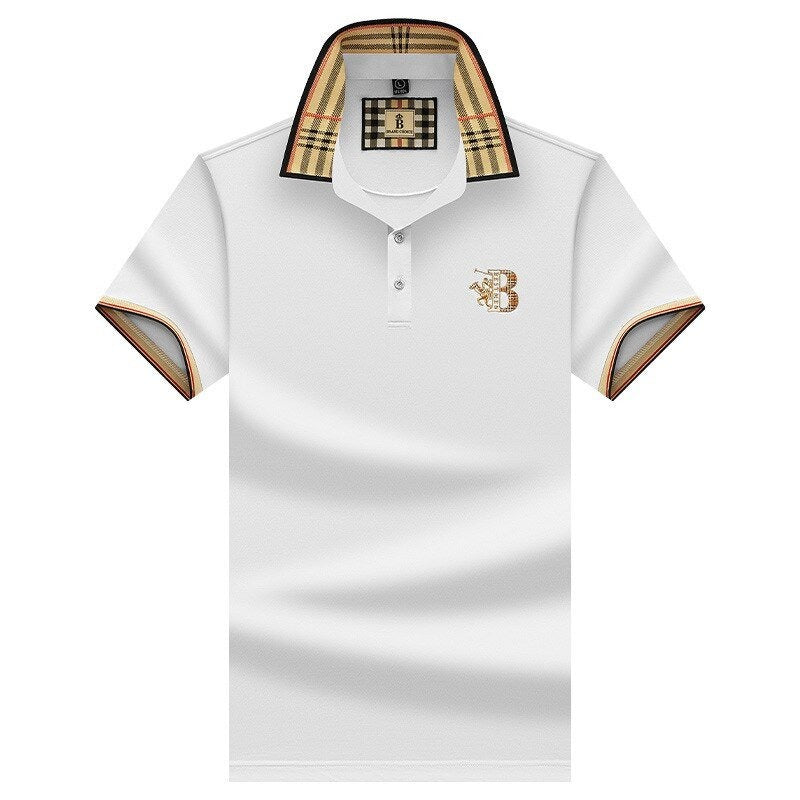 Soft men's classic fit polo shirt, comfortable short sleeve top, great for all-day wear.