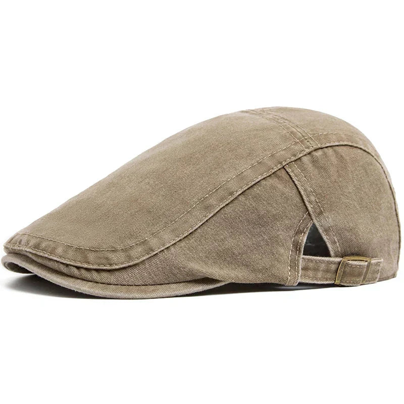 Men's classic comfort flat cap on a model, demonstrating perfect fit & casual elegance.