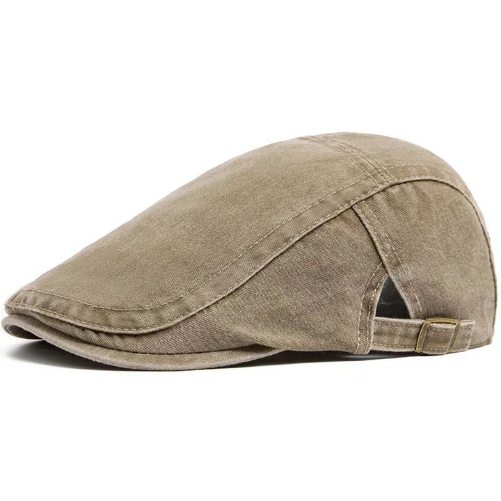 Men's classic comfort flat cap on a model, demonstrating perfect fit & casual elegance.