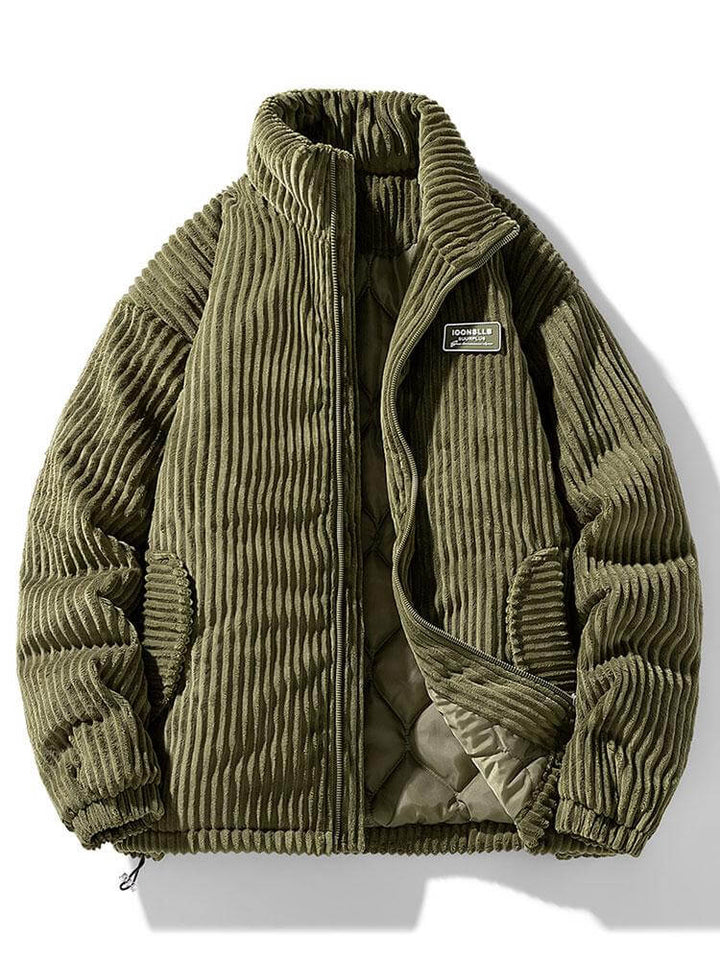 White men's classic smart jacket, a versatile and warm full-zip outerwear piece for any occasion.