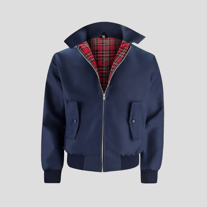 Men's classic Harrington jacket, ideal for all seasons. Stylish casual zip-up outerwear perfect for spring & autumn.