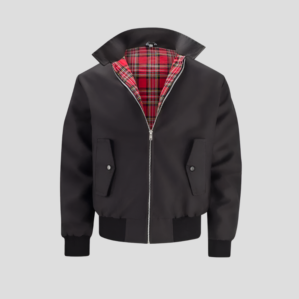 Men's transitional Harrington jacket, a timeless fashion staple. Versatile outerwear for spring, autumn, & everyday style.