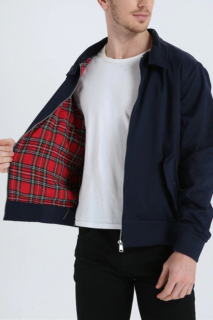 Men's classic Harrington jacket, stylish and versatile outerwear for everyday wear.