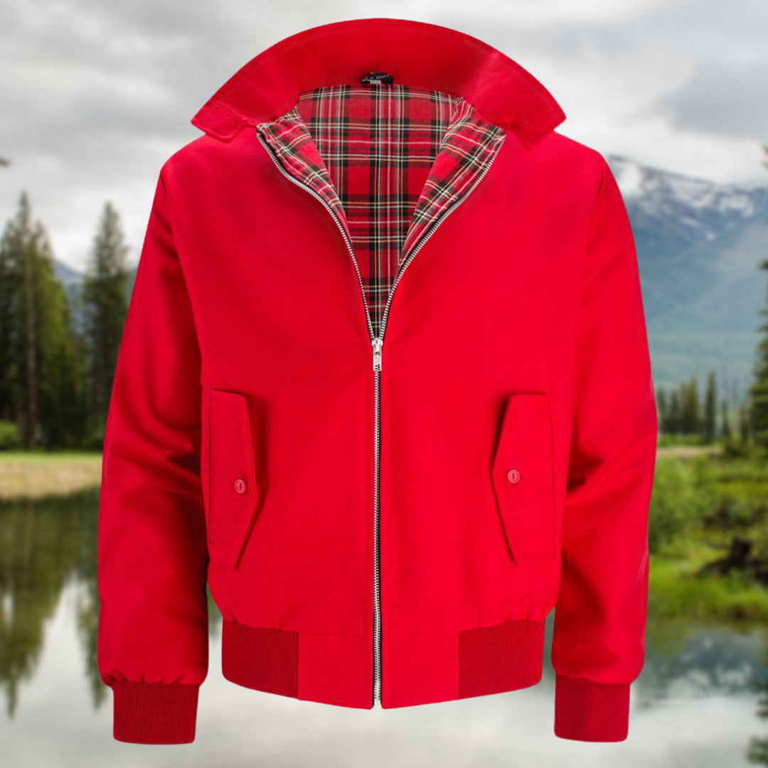 Men's elegant Harrington jacket, offering a classic zip-up design for versatile fashion.