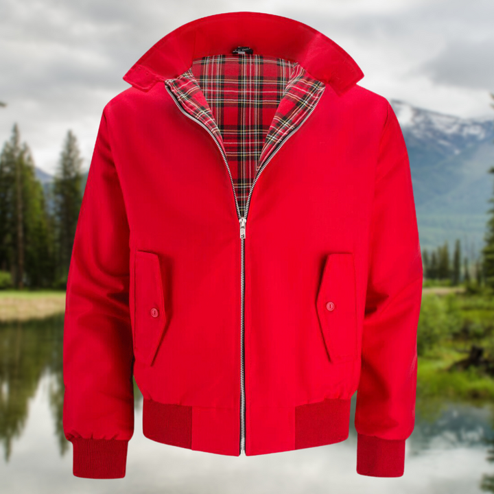 Men's elegant Harrington jacket, offering a classic zip-up design for versatile fashion.