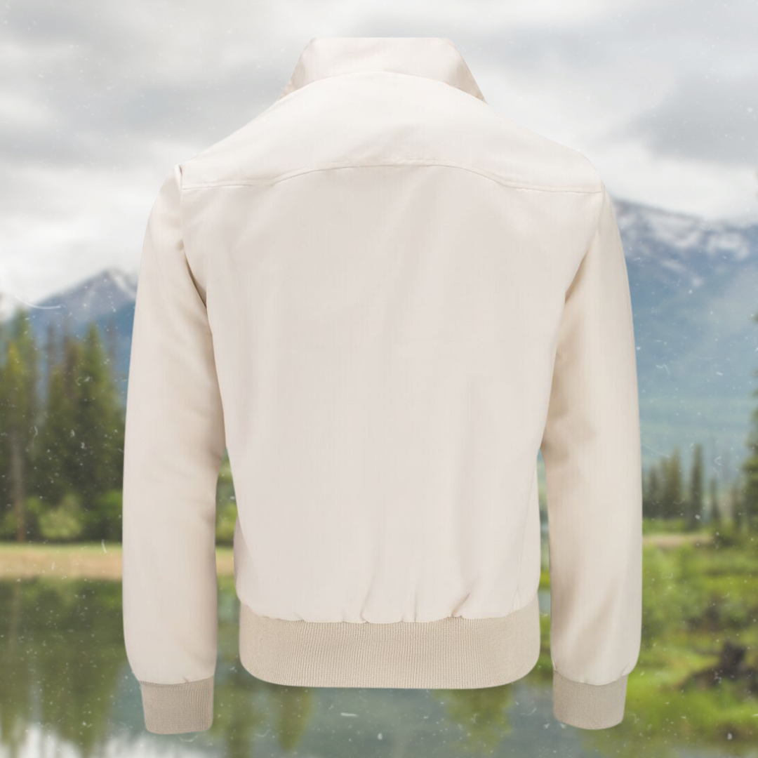 Stylish men's everyday wear Harrington jacket with a classic zip-up design.