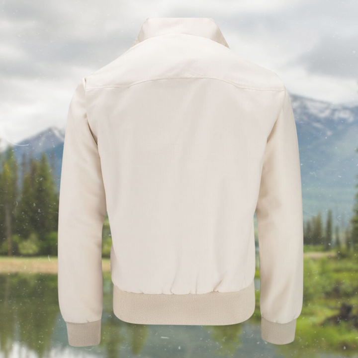 Stylish men's everyday wear Harrington jacket with a classic zip-up design.