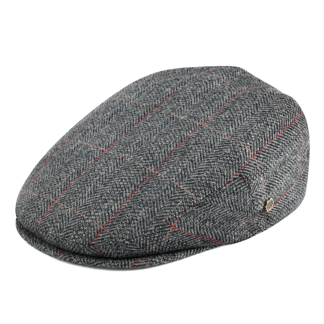 Men's Classic Herringbone Flat Cap, a timeless headwear for stylish gentlemen.