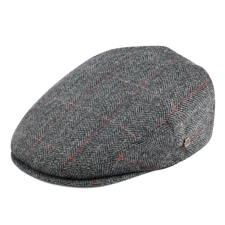 Men's Classic Herringbone Flat Cap, a timeless headwear for stylish gentlemen.