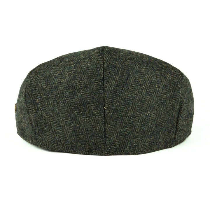 Casual herringbone flat cap for men, a classic headwear accessory for golf & style.