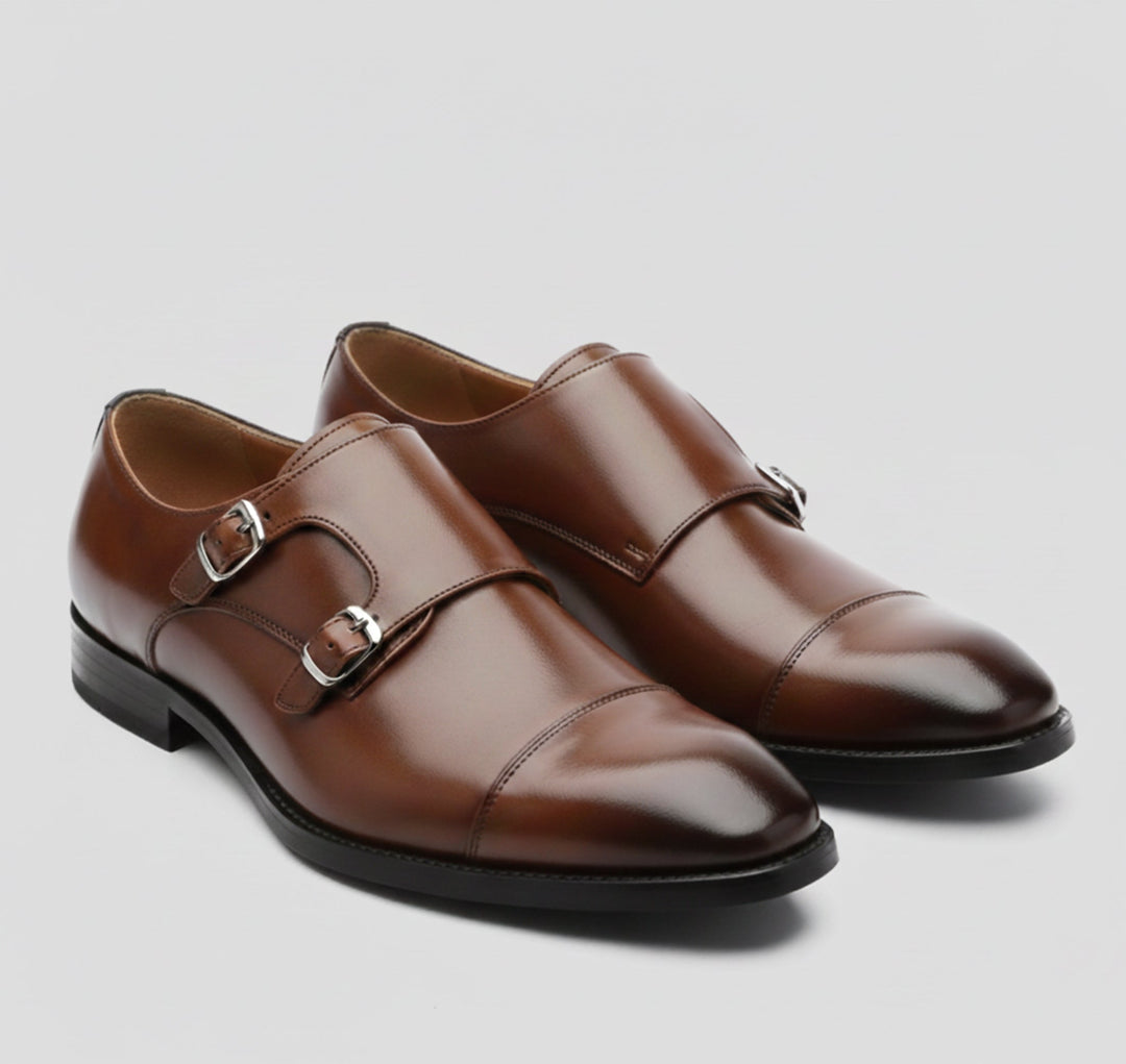 Elegant men's Italian style loafers, Milano silhouette. Comfortable leather slip-on shoes for office & casual.
