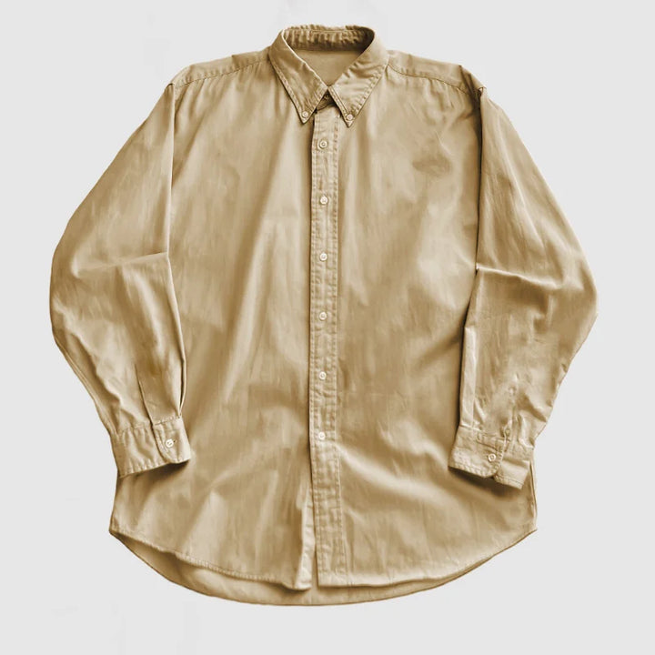 Men's classic long-sleeve button-up shirt, versatile for casual or formal men's fashion.
