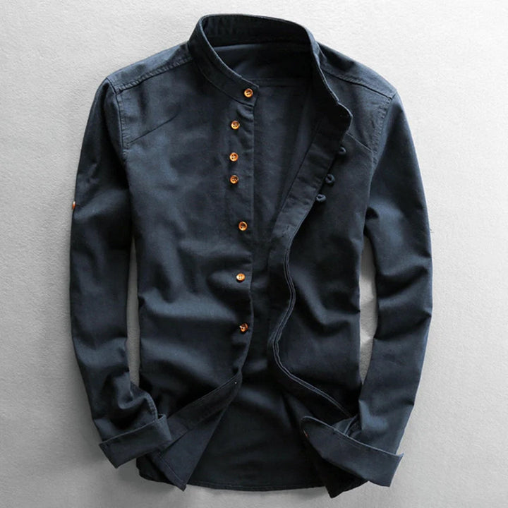 Classic men's casual long sleeve shirt, perfect for relaxed style, everyday fashion & superior comfort.
