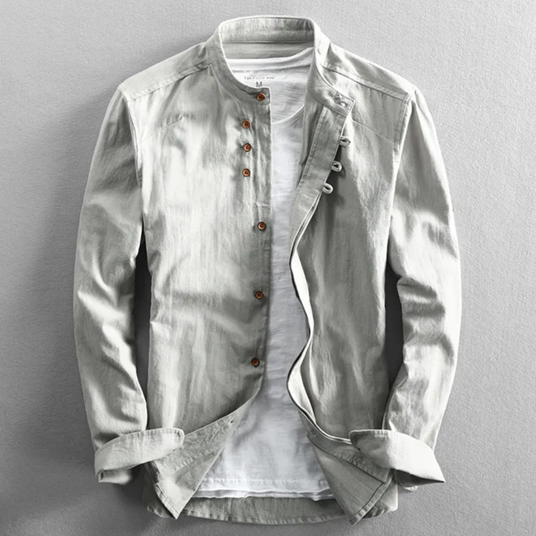 New men's long sleeve wardrobe essential, offering classic design, versatile style & ultimate comfort.