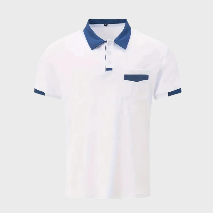 New men's classic polo shirt, updated for modern casual wear. Comfortable short sleeve top for effortless summer style.