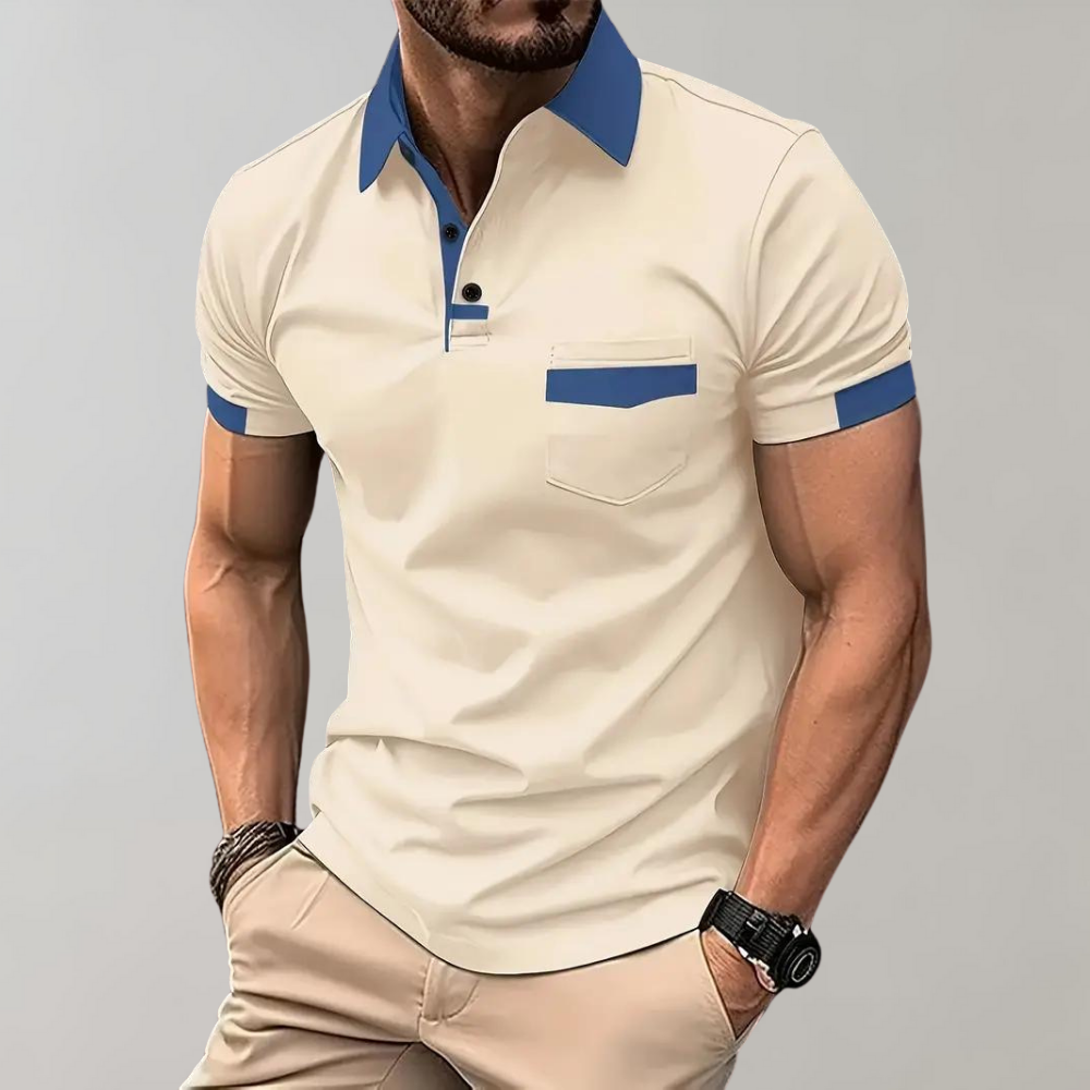 Versatile men's classic polo shirt, ideal for smart-casual & everyday style. Short sleeve comfort for summer fashion.