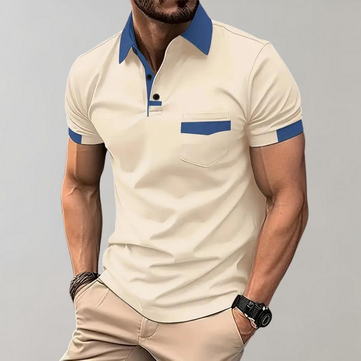 Versatile men's classic polo shirt, ideal for smart-casual & everyday style. Short sleeve comfort for summer fashion.