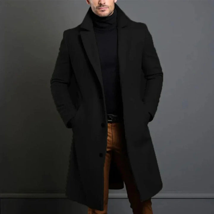 Men's classic overcoat, tailored for modern elegance. Perfect formal jacket & winter outerwear.