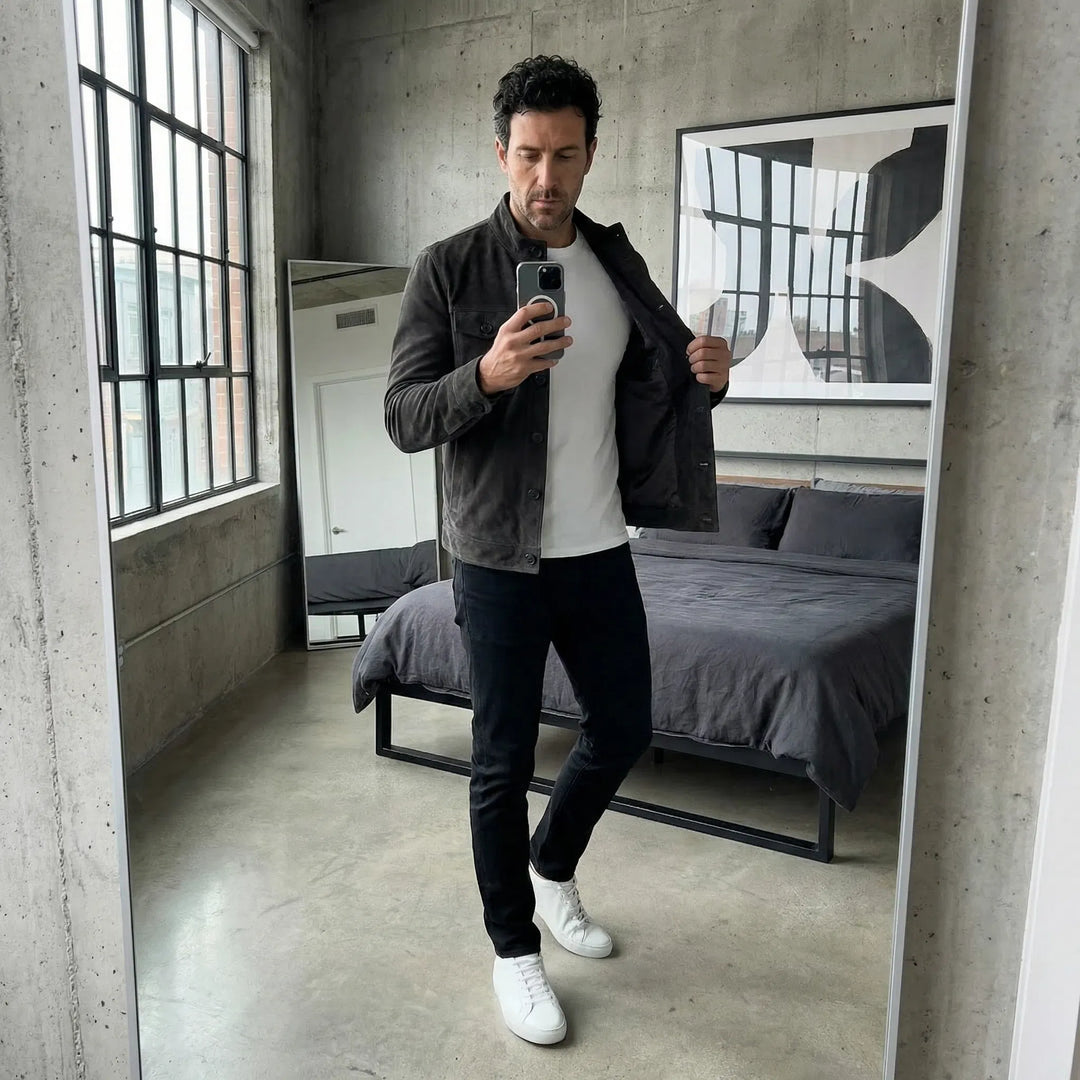 Everyday elegant: men's classic pocket jacket, versatile & perfect for refined looks.