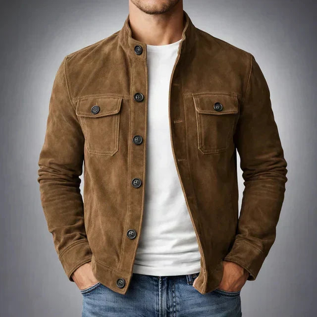 Premium men's classic jacket with tailored fit, versatile outerwear.